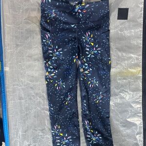 Kids Navy Geometric Print Leggings